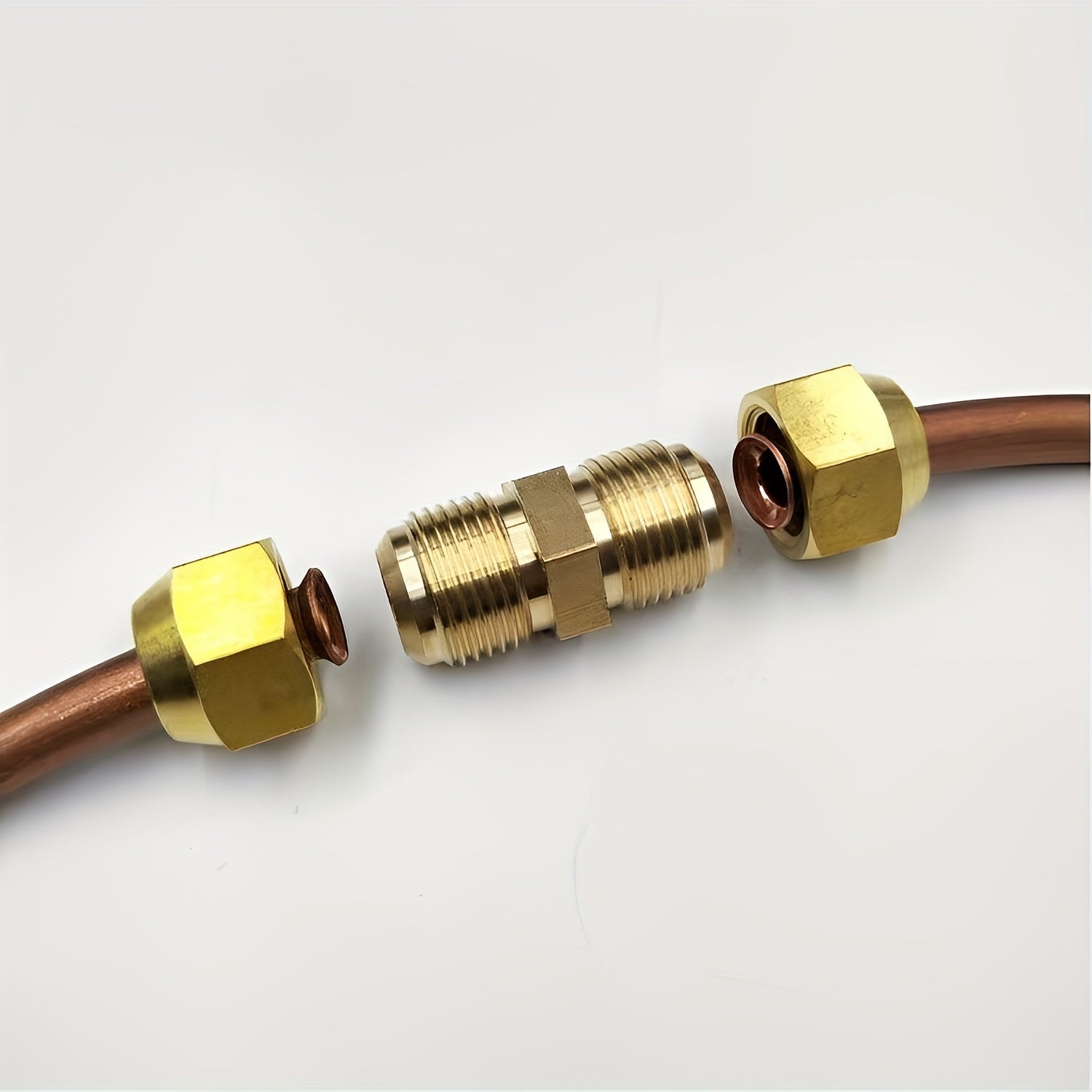 Brass Air Conditioning Copper Tube Adapter Female Male Flare Thread 1/4 3/8 1/2 5/8 3/4 Leak-Proof Joint