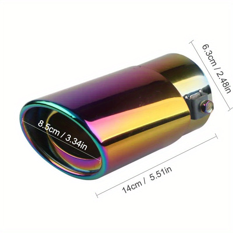 Универсальные нержавеющие стальные насадки на выхлопную трубу автомобиля хром, радужное золото, прочные
