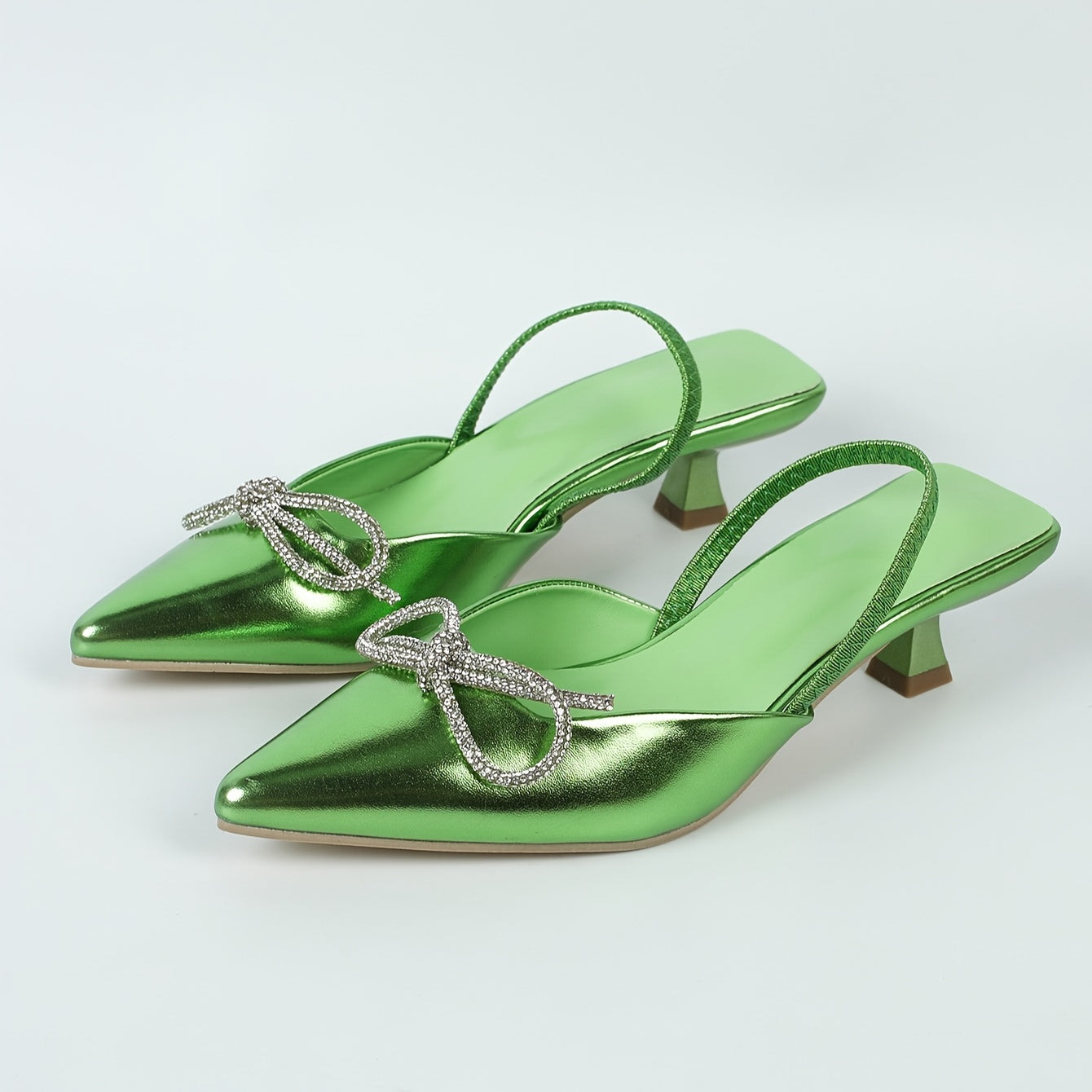 Women French-Style Sweet Princess High Heeled Shoes with Bow