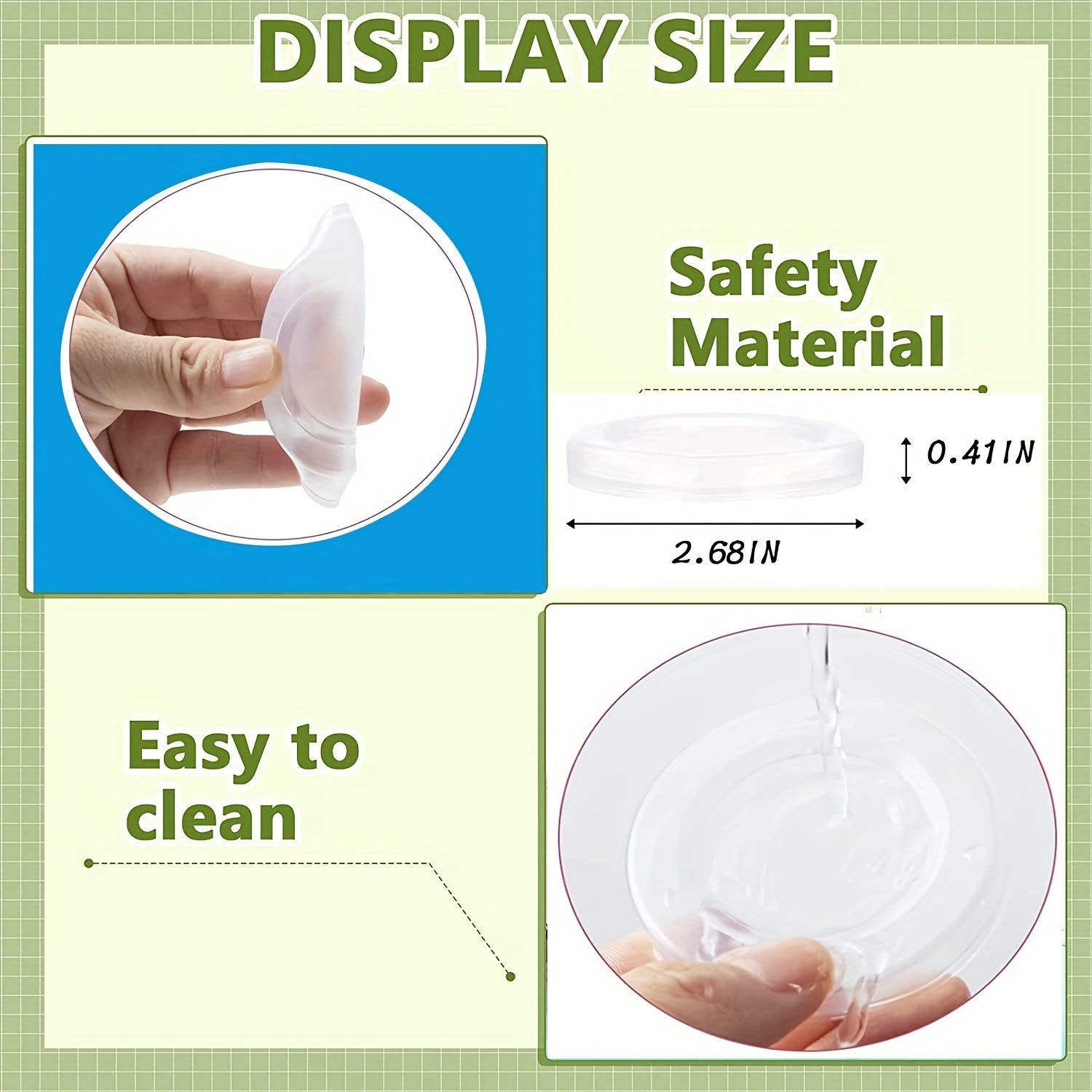 30 dan 60 ta bo‘lak shaffof plastmassa ko‘k bankalar qopqog‘i oshxona saqlash va oziq-ovqat ta'minoti uchun