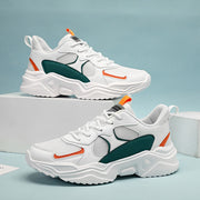 Men's Breathable Mesh Lace-Up Casual Sneakers for Sports