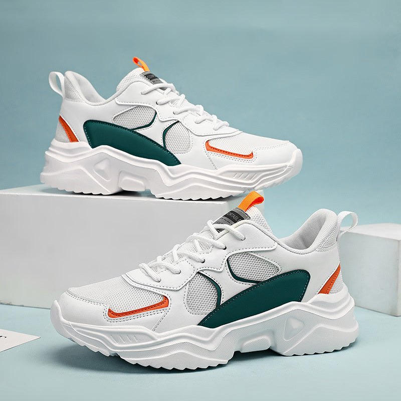 Men's Breathable Mesh Lace-Up Casual Sneakers for Sports