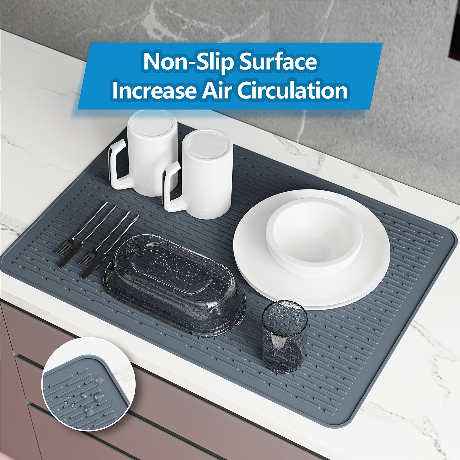 Large non-slip silicone stovetop protector heat resistant covers electric stove range hood pad