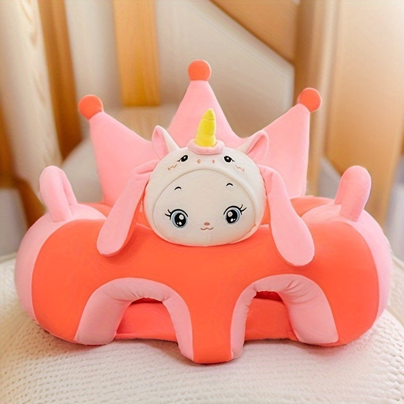 Kids Support Seat for Ages 3-12 Months Pink Green Plush Sitting Chair for Kids