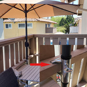 Adjustable Stainless Steel Umbrella Stand for Outdoor Patio Balcony