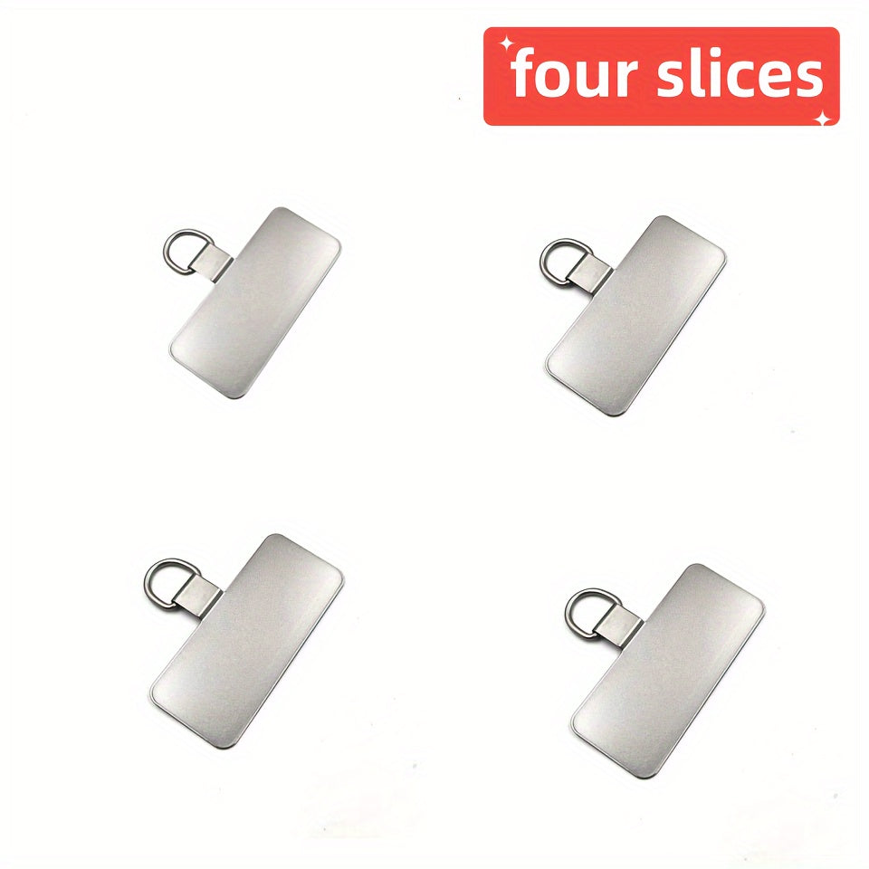 Gold Phone Lanyard Connector with Stainless Steel Clip for Secure Attachment