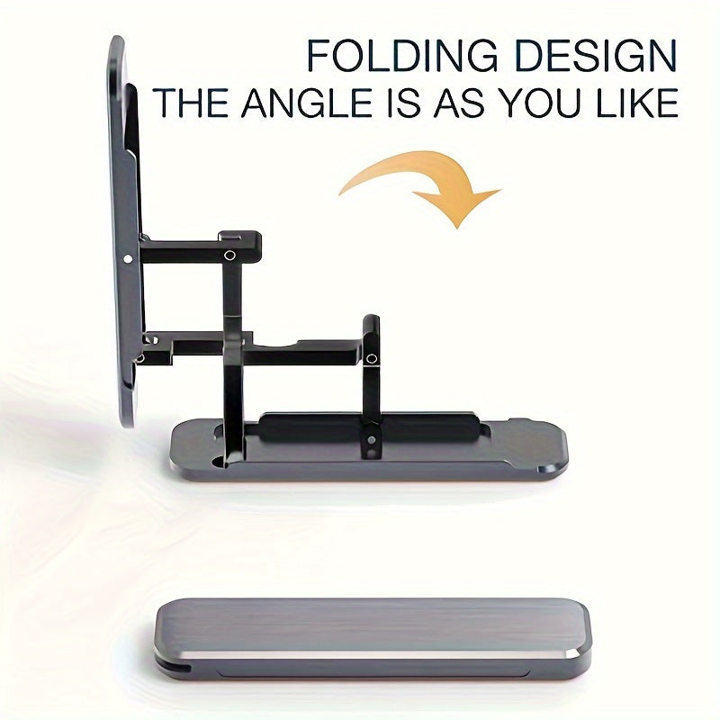 Adjustable Foldable Phone Stand with Invisible Adhesive and Anti-Slip Features