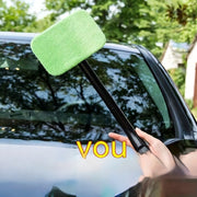 Car Windshield Cleaning Brush with Squeegee, Sponge, Dust Remover