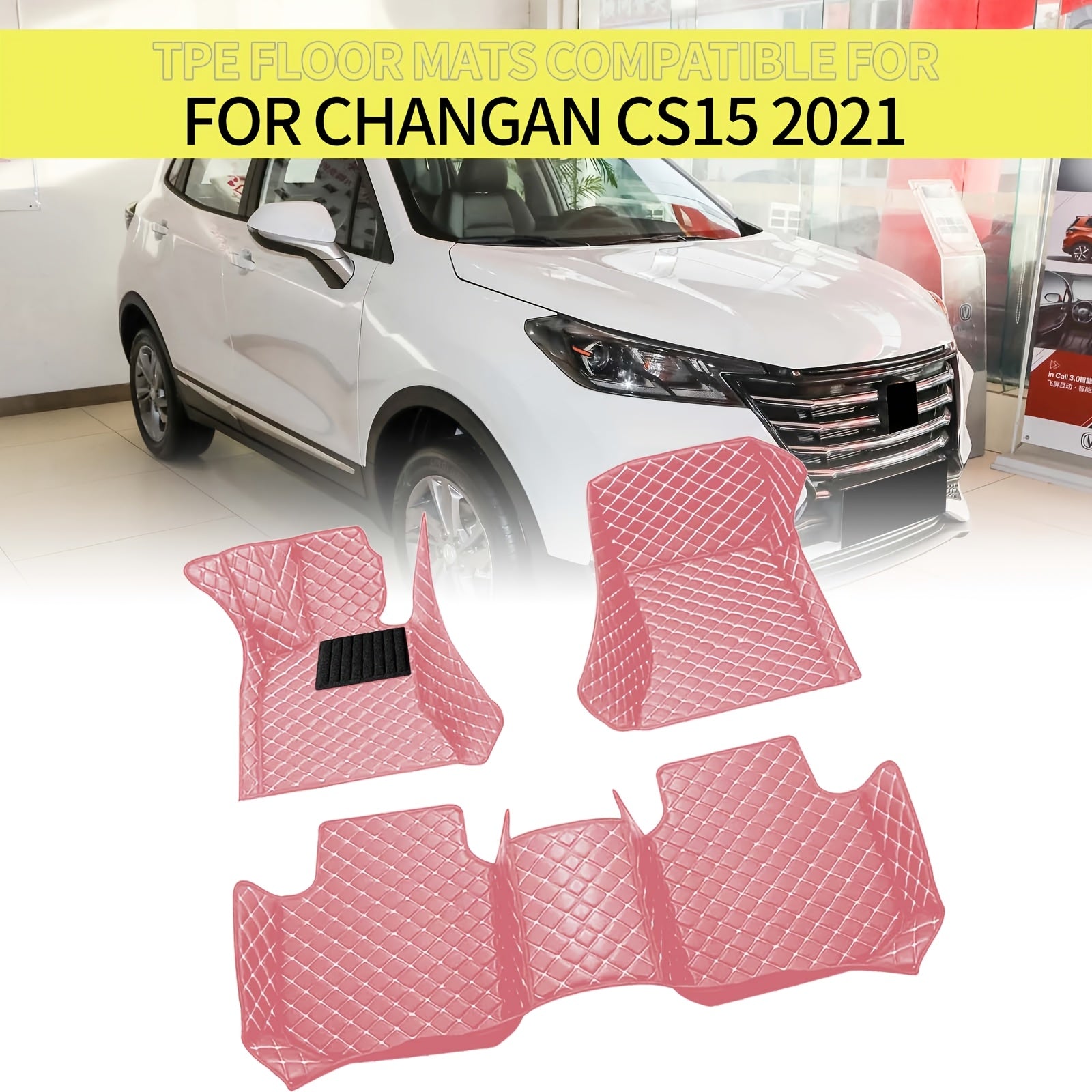 Rangli PU charm qoʻltiq avtomobil podoshonlari Changan CS15 2021 suv o'tkazmaydigan, sirpanishga qarshi