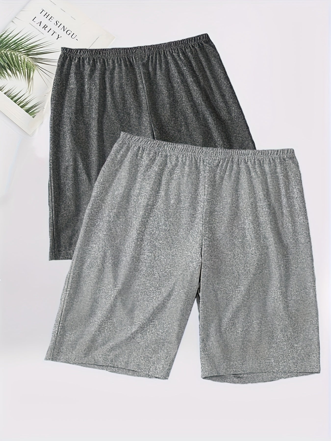 Ayollar uchun katta o'lchamli uyqu shorti, elastik bel, barcha mavsum uchun dam olish, 4 rang