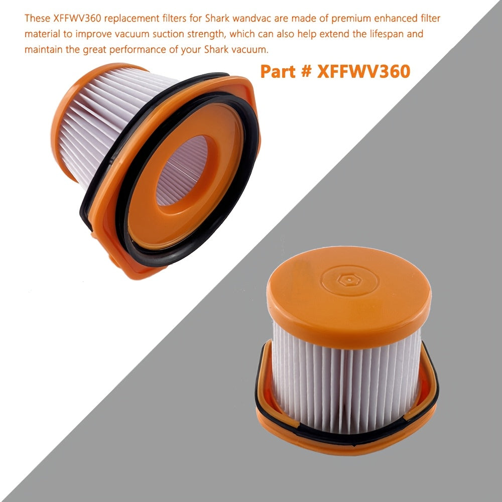 Shark Wandvac tizimi uchun 4 ta to'plamda almashtirish filtrlar, WS620, WS630, WS632, WS642 modellari bilan ishlash uchun mo'ljallangan. Mustahkam plastik va qog'oz materialdan tayyorlangan, kuchaytirilgan so'rish kuchi bilan, Qism # XFFWV360.