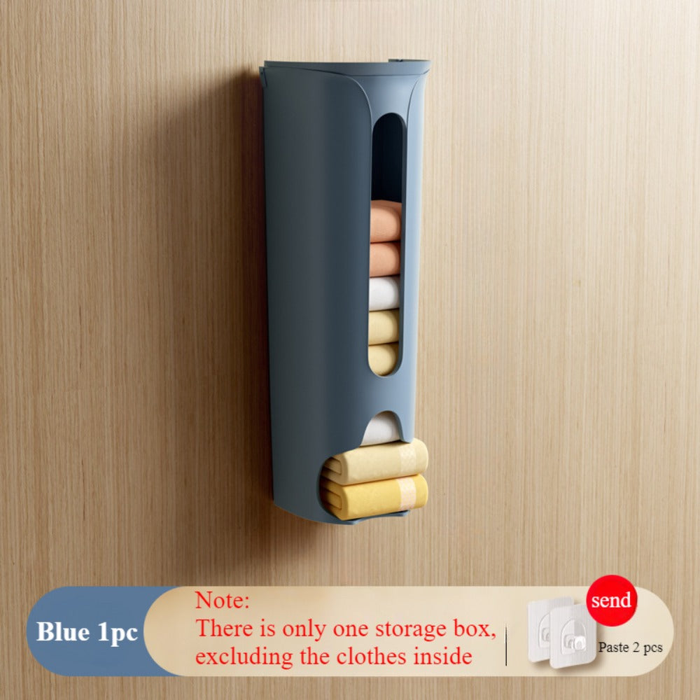 Plastic Garbage Bag Storage Box with Lid Wall-Mounted Organizer for Underwear Socks Kitchen Home