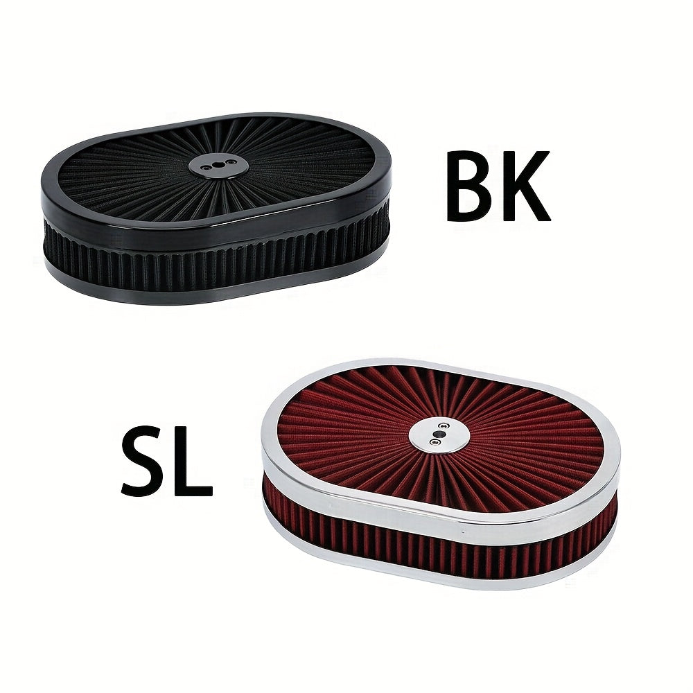 Крышка корпуса воздушного фильтра овальной формы с высоким пропусканием, хром, 30,48 см x 5,08 см