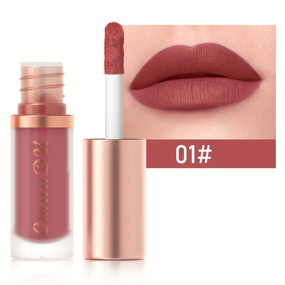 Women Waterproof Matte Lip Glaze and Velvet Lipstick 12 Colors Long-Lasting