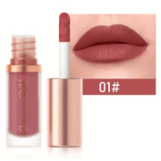 Women Waterproof Matte Lip Glaze and Velvet Lipstick 12 Colors Long-Lasting