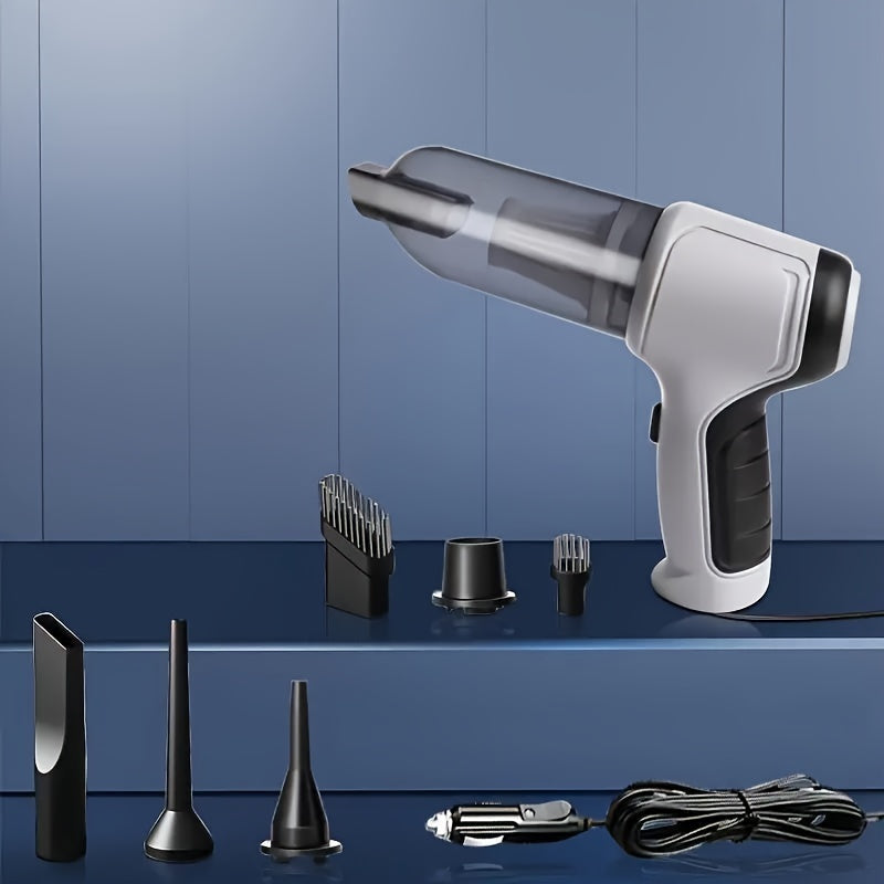 12V Car Vacuum Cleaner with Flat Nozzle 0-200W 65dB Noise Level