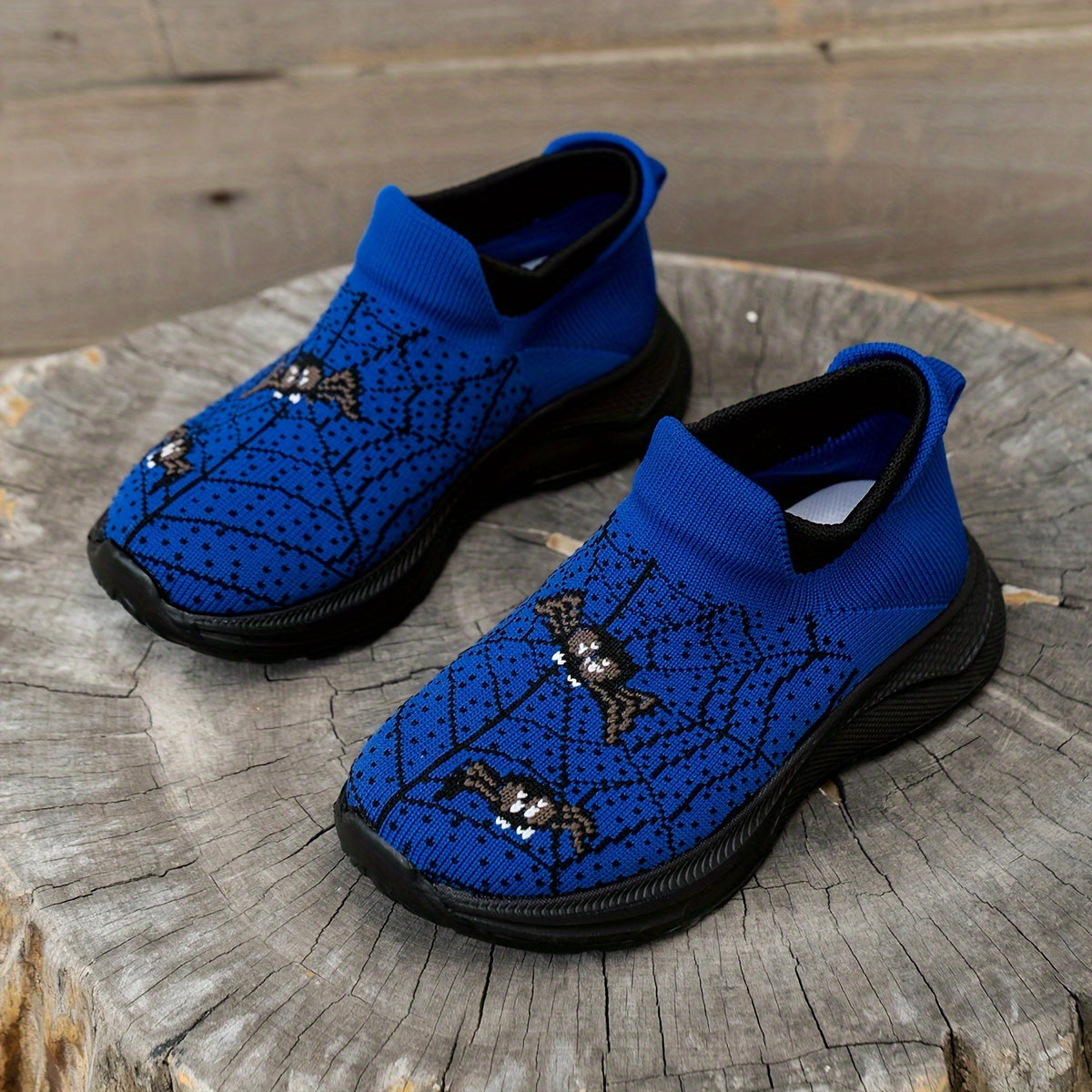 Детские кроссовки-эспандеры с вышивкой в виде паутины, повседневные легкие спортивные туфли с кисточкой и дышащей тканью