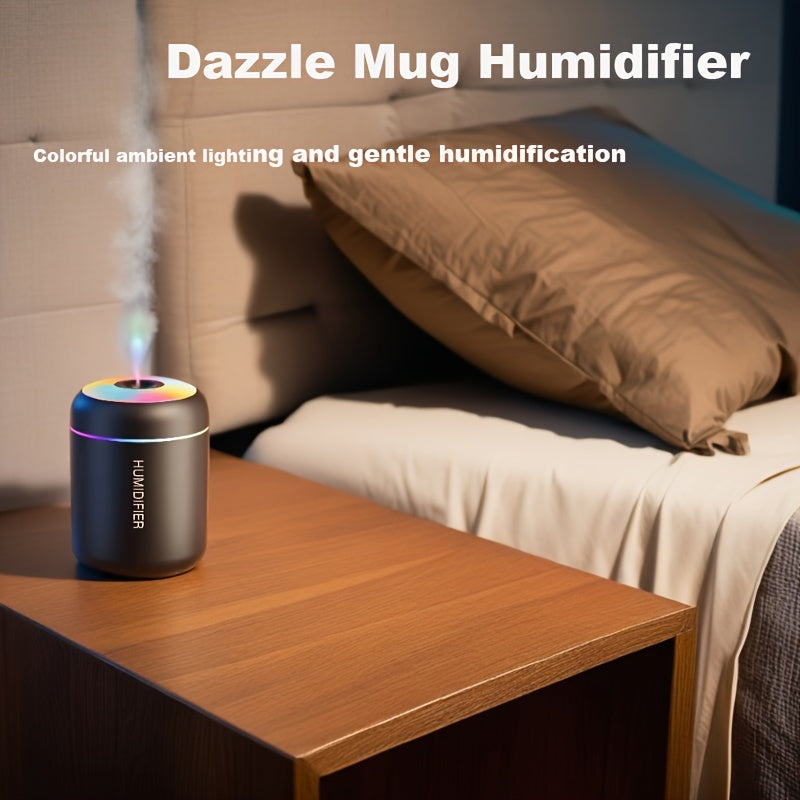 YAIAWISU Portativ LED Namlantiruvchi va Difuzor: Kichik, Jim, USB Quvvatlangan Uy va Avtomobil uchun, Batareyalar Kerak emas