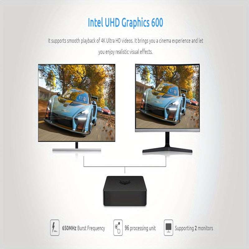 BMAX B1 PRO Mini PC - 8GB RAM, 128GB SSD, Intel N4000 Protsessori, Windows 11 Pro, Integratsiyalashgan Intel Grafika, Wi-Fi Ulanishi, Yevropa Plug.