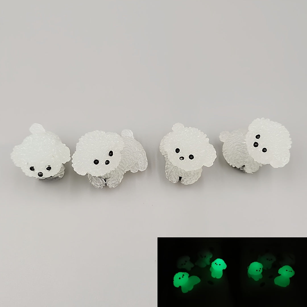 Kids Shoe Accessory Set with Glow-In-The-Dark Puppy Designs and Removable ABS Components