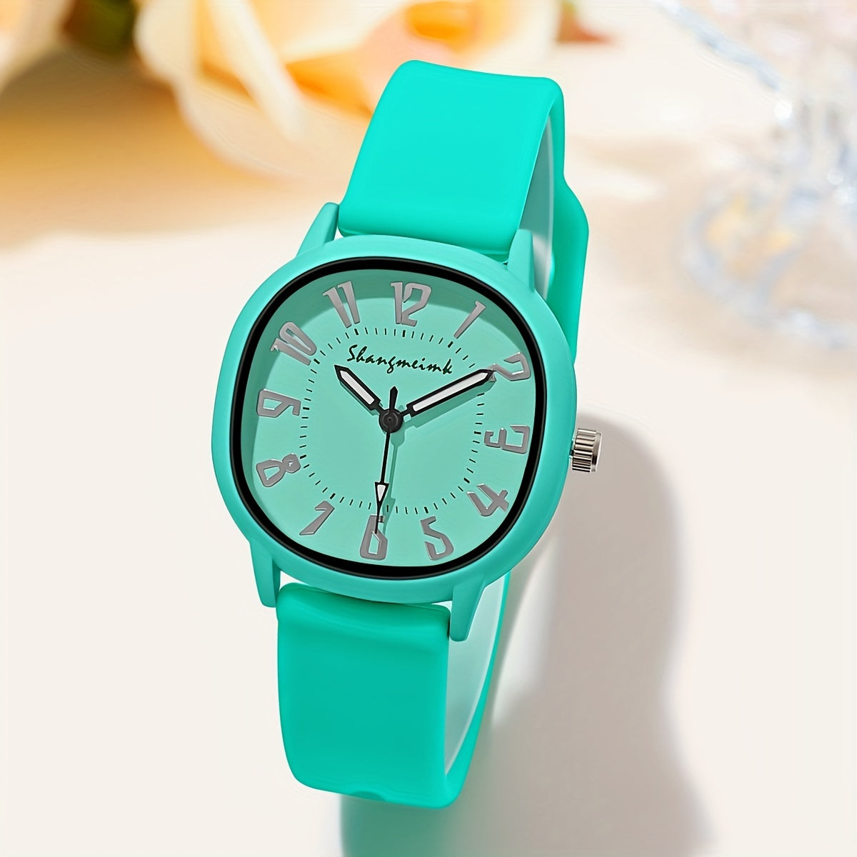 Women's Silicone Band Quartz Watch in Candy Colors for Daily Wear