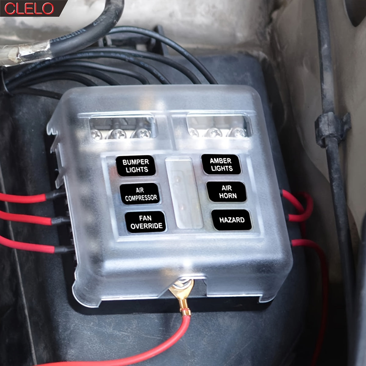 Marine Fuse Box Panel 6/12-Way Power Distribution Waterproof Marine Electrical