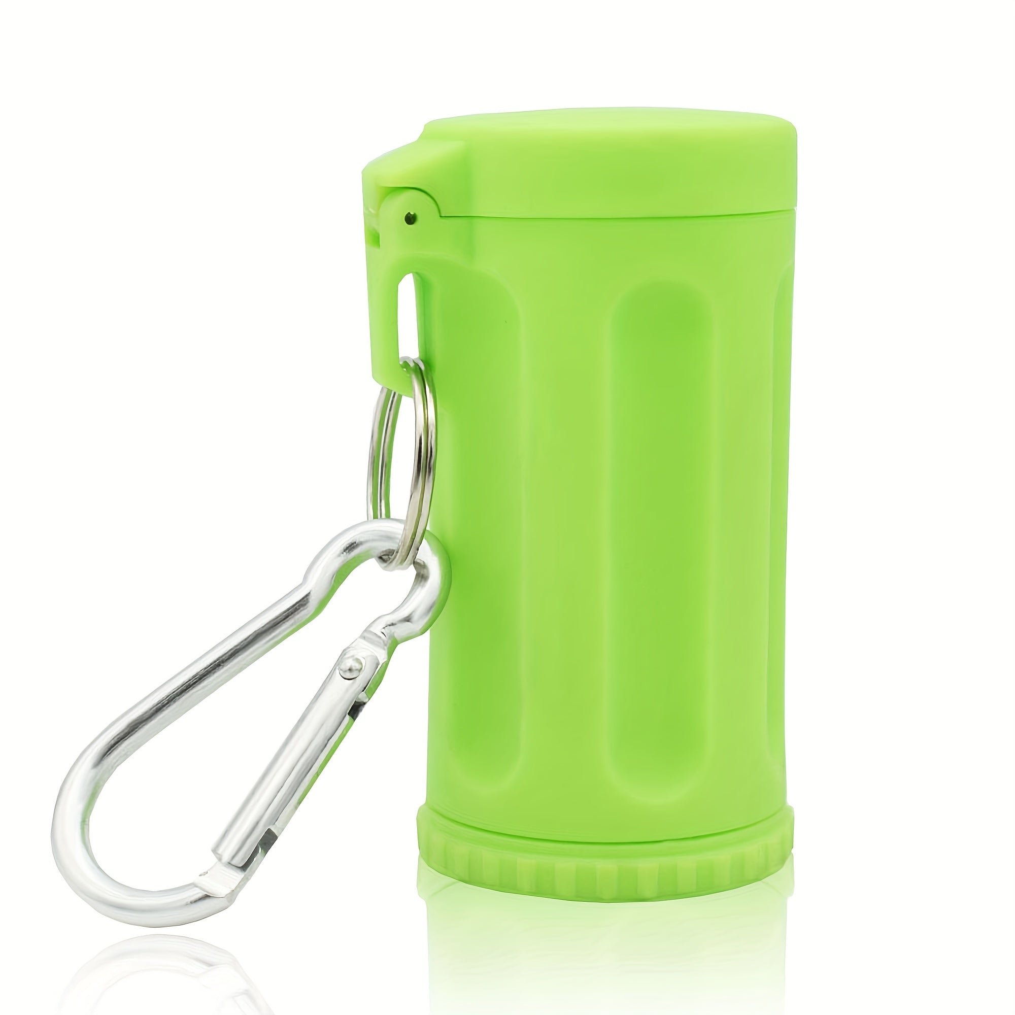 Portable Plastic Ashtray with Lid Keychain Hook Travel Outdoor Car Accessory