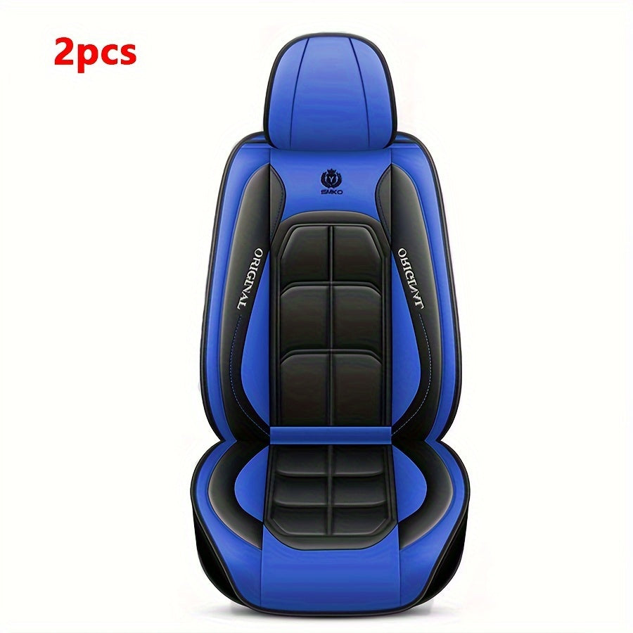 Universal Fit PU Leather Car Seat Covers Front Seat Protectors for Trucks SUVs