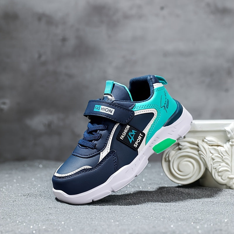 Children's All-Season Sports Sneakers for Boys and Girls with Hook-and-Loop Closure