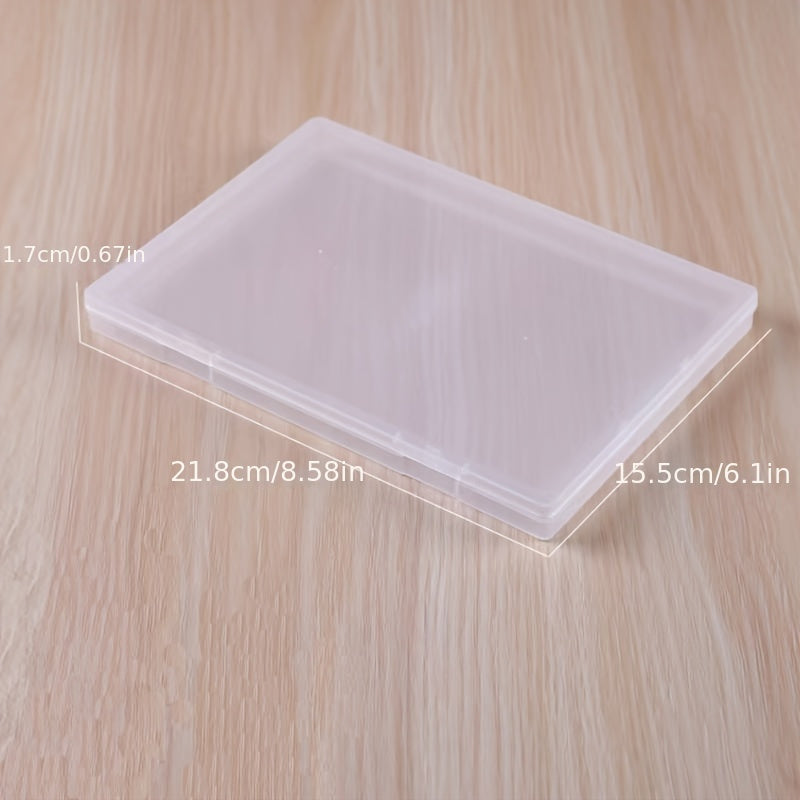 Rectangular Plastic Storage Box Waterproof Organizer with Flip Top Lid