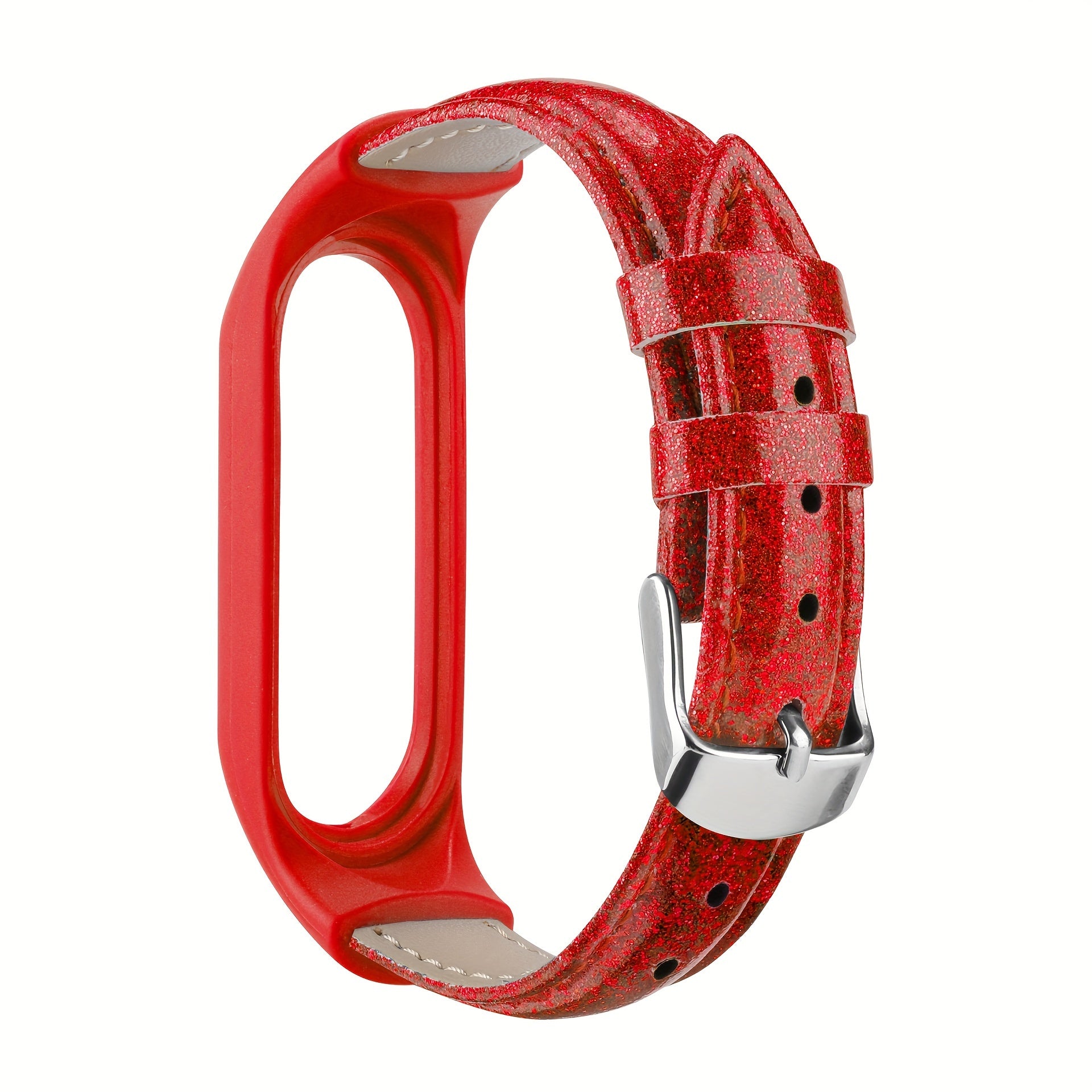 Smartwatch Strap for Xiaomi Mi Band 3 4 5 6 7 Synthetic Leather Adjustable Buckle Black Brown White