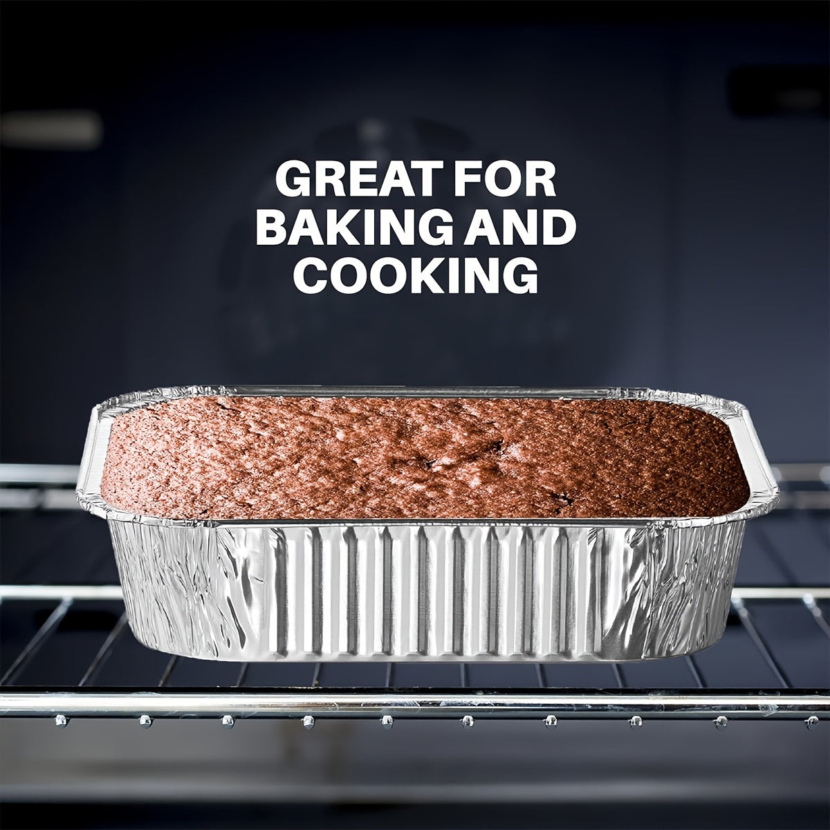 20-Pack Aluminum Foil Pans 20.32 cm Square Disposable Baking Food Storage