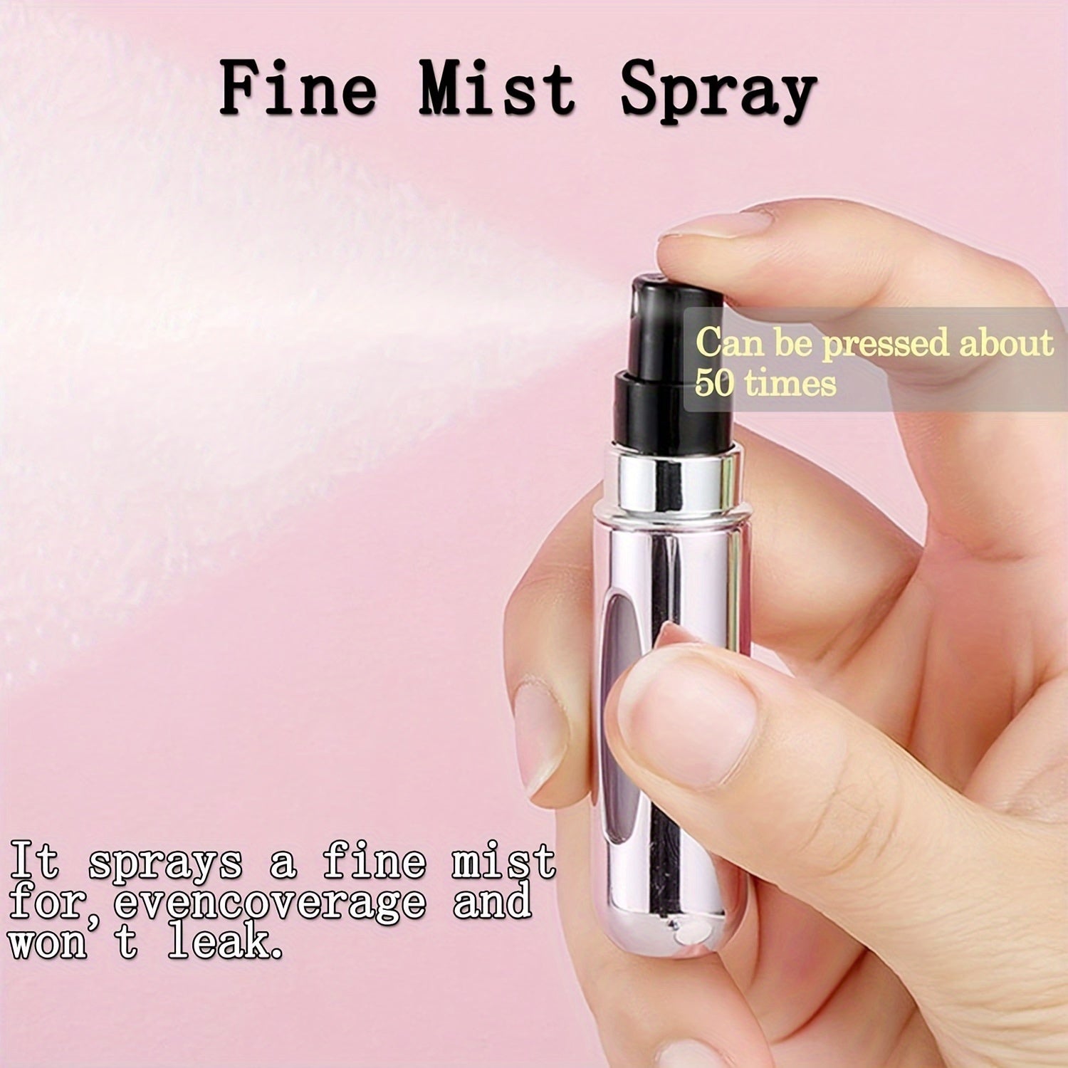 Unisex Refillable Perfume Bottle 5ml Metal Case Multiple Colors Fine Spray