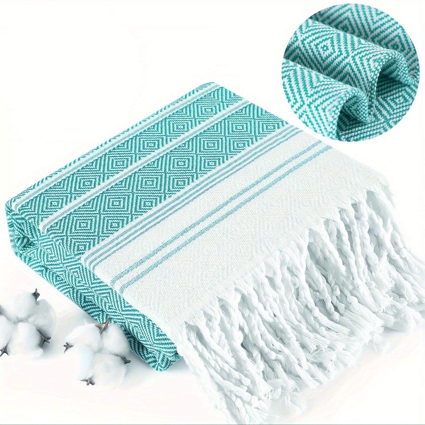 XL Турецкое пляжное полотенце быстро сохнет, защищено от песка и легкое. Идеально подходит для бассейна, плавания, путешествий и кемпинга. Имеет тропический геометрический дизайн. Отличный подарок для мужчин, женщин, учителей и любителей пляжа.