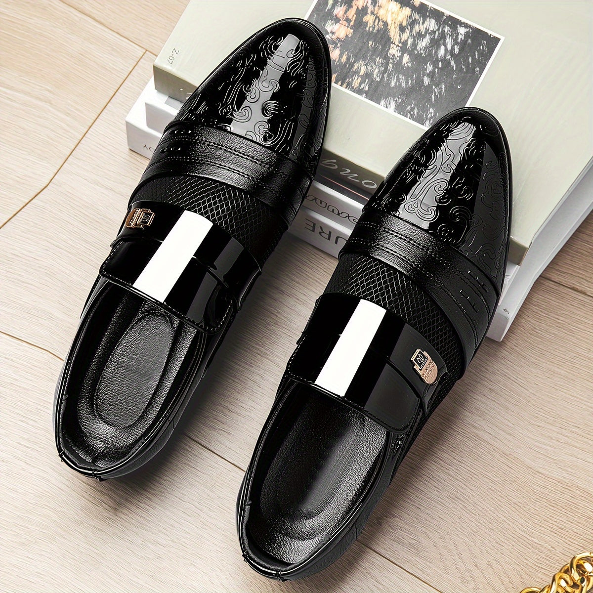 Мужские формальные туфли из микрофибры и синтетической кожи для свадеб и бизнеса