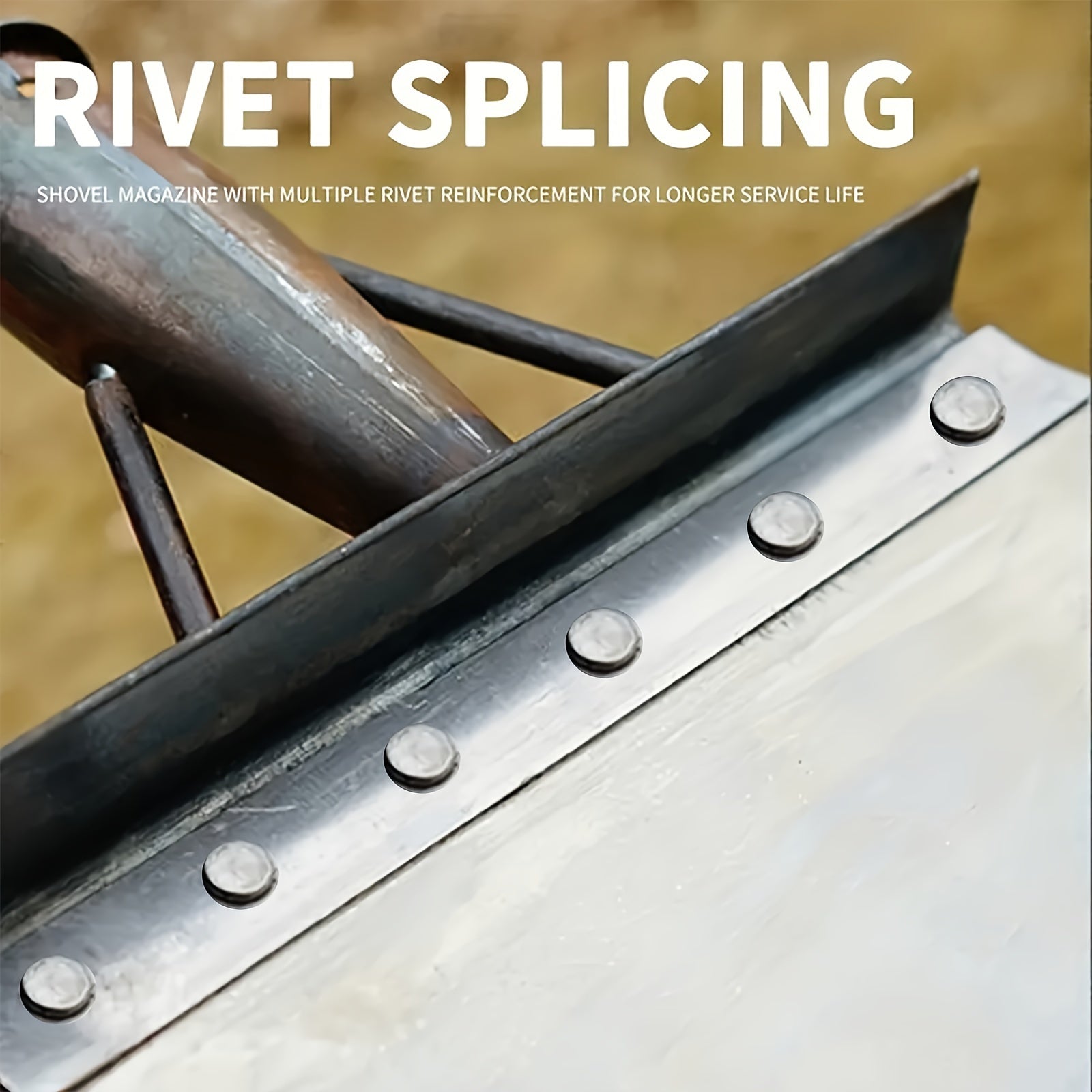 Stainless Steel Garden Shovel for Weeding and Cleaning, Ergonomic Handle Not Included