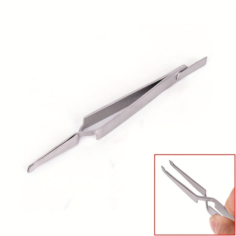 Stainless Steel Precision Tweezers with Fine Tip and Reverse Action