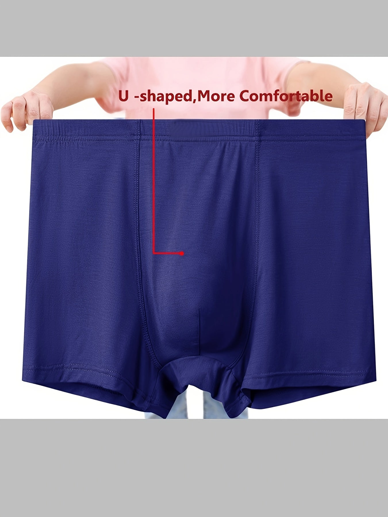 Men's Plus Size Boxer Briefs Soft Breathable Modal Big and Tall Pack of 3
