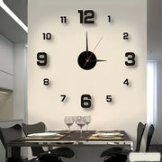 Digital European Style Luminous Wall Clock for Study and Living Room Silent Punch-Free