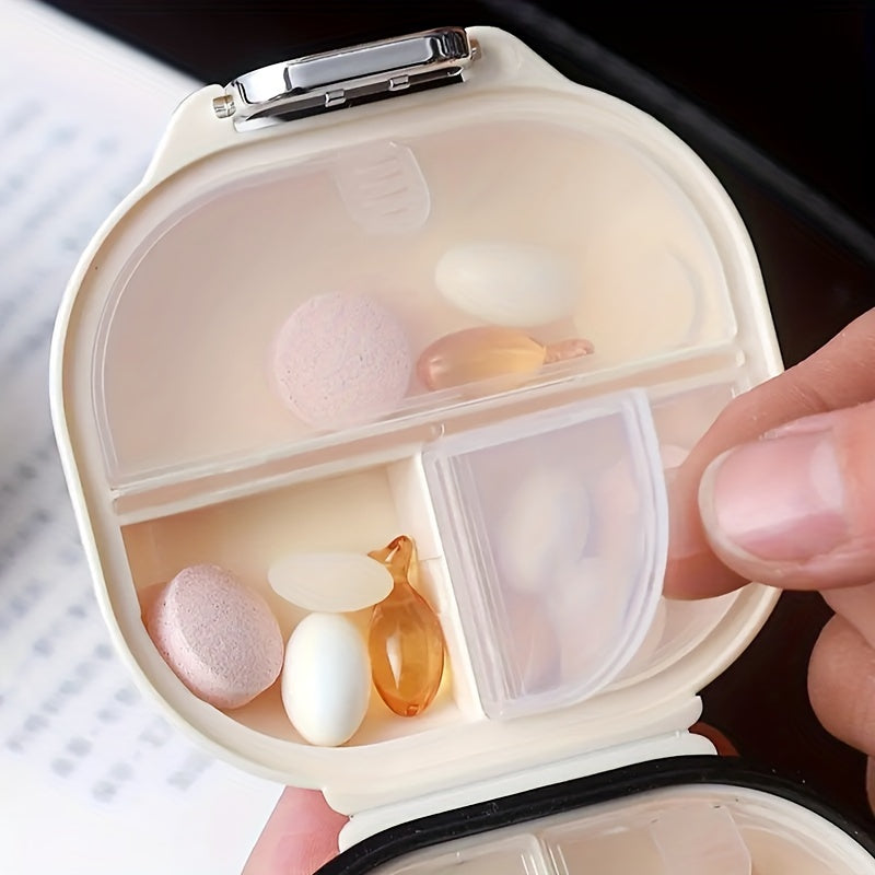 Portable Weekly Pill Organizer with Seven Sealed Compartments for Travel