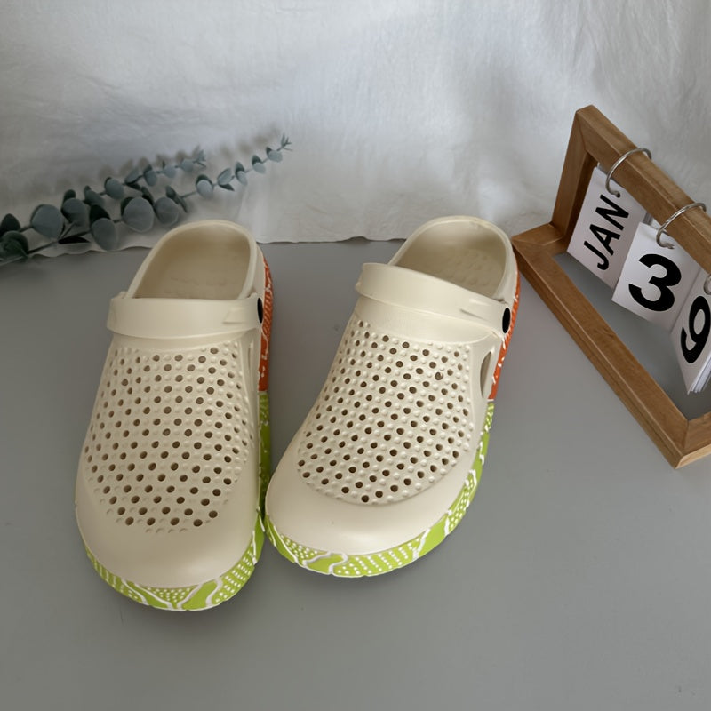 Женские дышащие шлепанцы из EVA двухцветные с вентиляцией, повседневная обувь