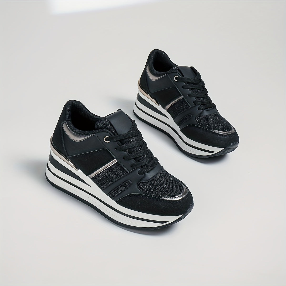 Women's Wedge Platform Sneakers, Running Shoes, Spring Autumn Casual