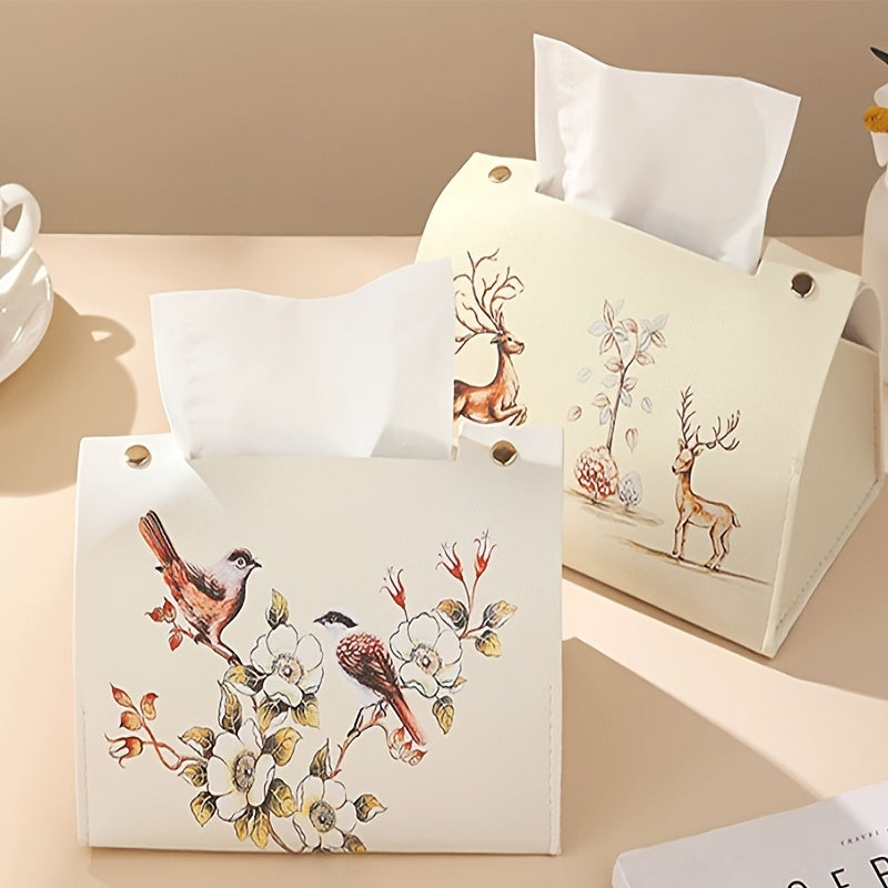 Чехол для коробки для салфеток из искусственной кожи Nordic для домашнего декора в нескольких комнатах