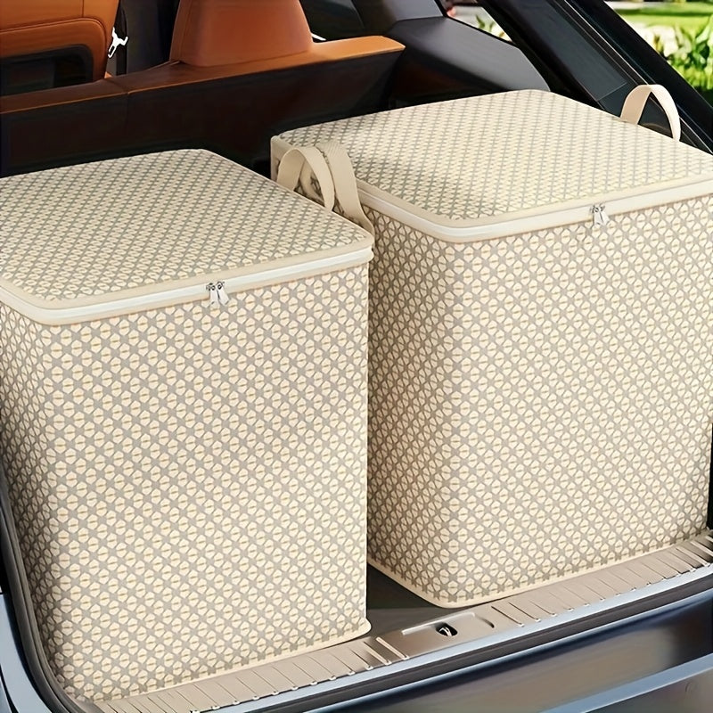 Organizador de bolsa de almacenamiento con cremallera impermeable para ropa, lavandería, mudanza, multifuncional, no tejido