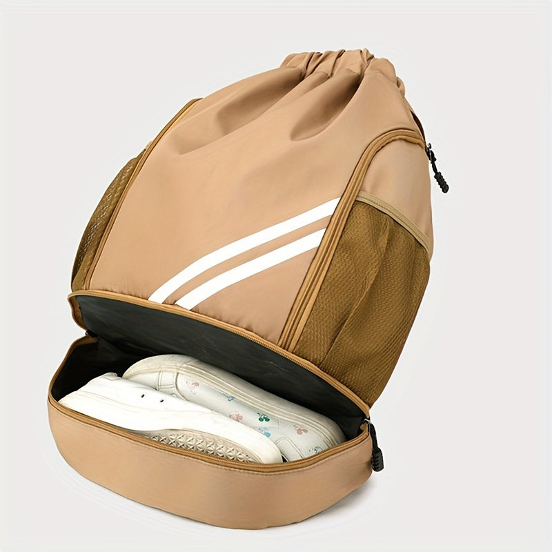 Bolsa de deporte de poliéster con cordón, impermeable, con bolsillos para viajes, senderismo y escalada