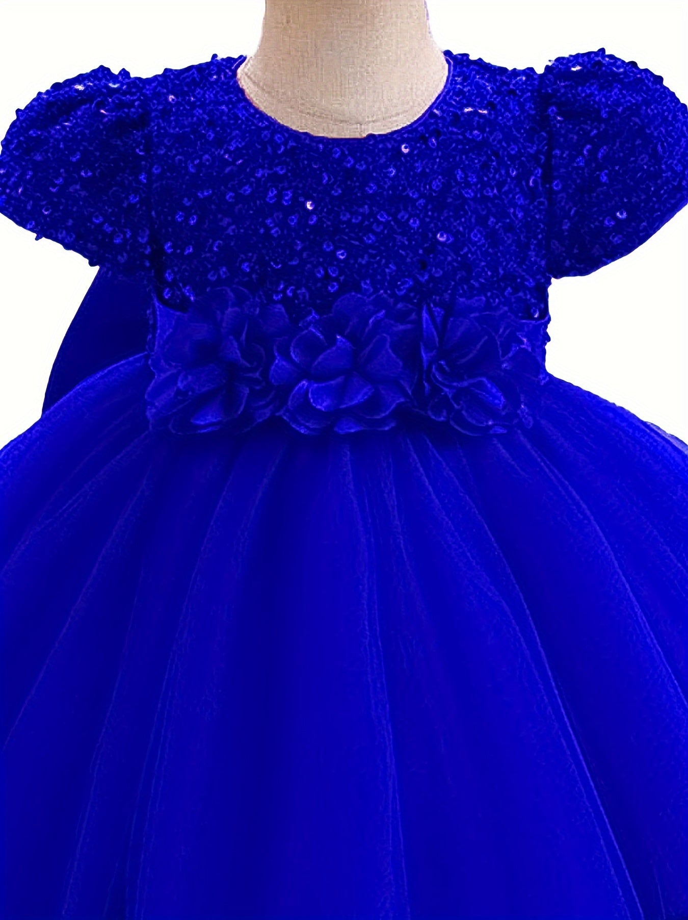 Girls Red Princess Dress with Sequin Tulle Overlay Boho Style for All Seasons