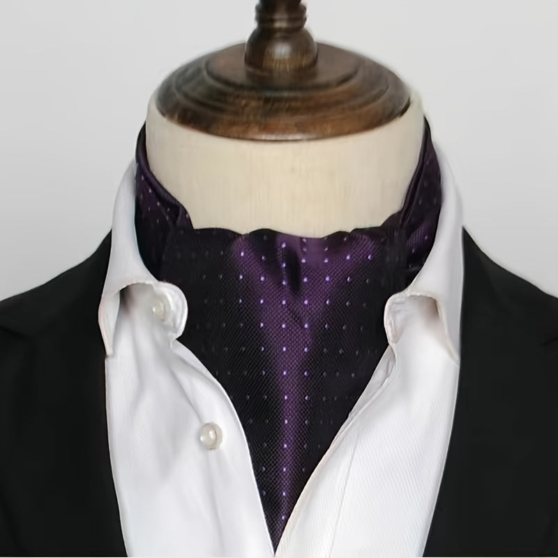 Men's Autumn Winter Double-Layer Paisley Pattern Collared Shirt Scarf for Casual Formal