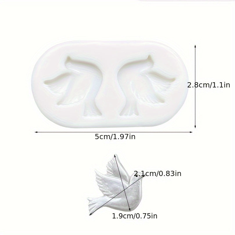 Silicone Dove Cake Mold for Fondant Chocolate Sugarcraft Easy Release