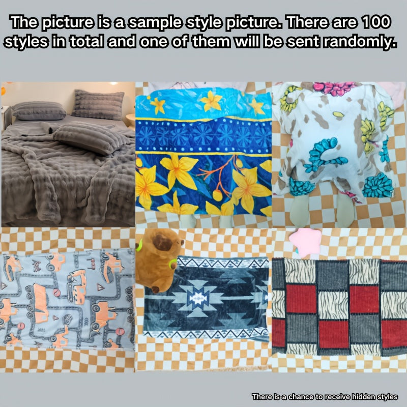 Soft Plush Coral Fleece Throw Blanket for Couch Bed Travel Gift