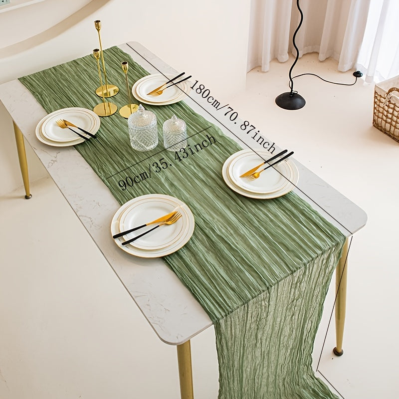 Boho Cheesecloth Table Runner for Home Decor and Events